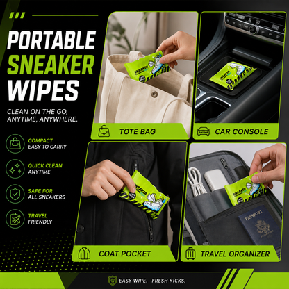 Complete Shoe Cleaning and Care Kit with Brushes and Stain Removal Wipes