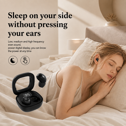 Ultra Small Invisible Sleep Earbuds for Side Sleepers with 25 Hour Battery