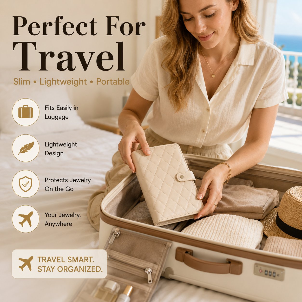 Travel Jewelry Organizer Notebook – Portable Jewelry Storage Case for Rings, Earrings & Necklaces