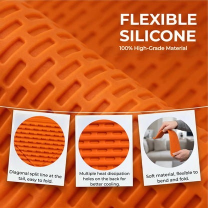 【DealsForYouDays】Flexible Silicone Aluminum Phone holder stand, Bendable Rollable Foldable Design, Universal Adjustable Anti-Slip Desktop Mount for Phone Tablet Laptop, Portable Ergonomic Holder for Home Office Travel-YY