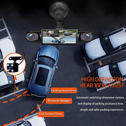 Full View Car Dash Cam System for Front and Rear Recording