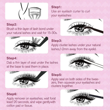 OKAYLOVE Idol Black| Brown Idol Lash Clusters Kit | D Curl Wispy Lash Extension Kit | Lightweight Look Like Real Lashes DIY Eyelash at Home for Natural Makeup Girl Gifts #backtoschool #sohochic