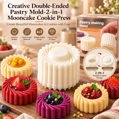 Creative Double-Ended Pastry Mold-2-in-1 Mooncake Cookie Press