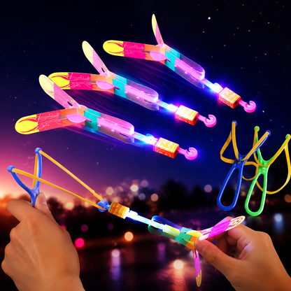 20PCS LED Light Up Flying Arrow Toy Set