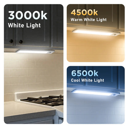 Motion Sensor Under Cabinet Lights - Dimmable & Rechargeable