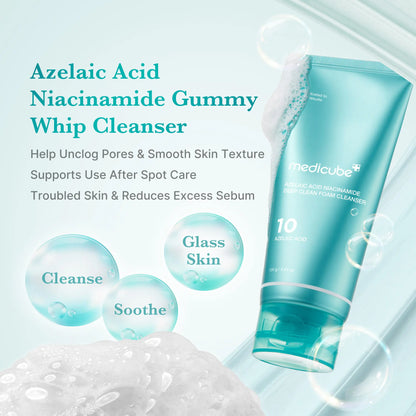 Azelaic Acid Gummy Whip Cleanser | Soothing Foam for Oily Skin