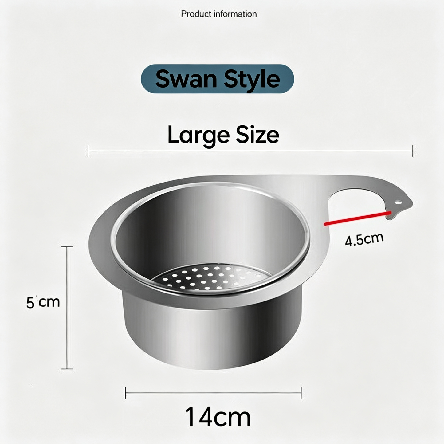 Multifunctional Stainless Steel Swan Sink Strainer Basket