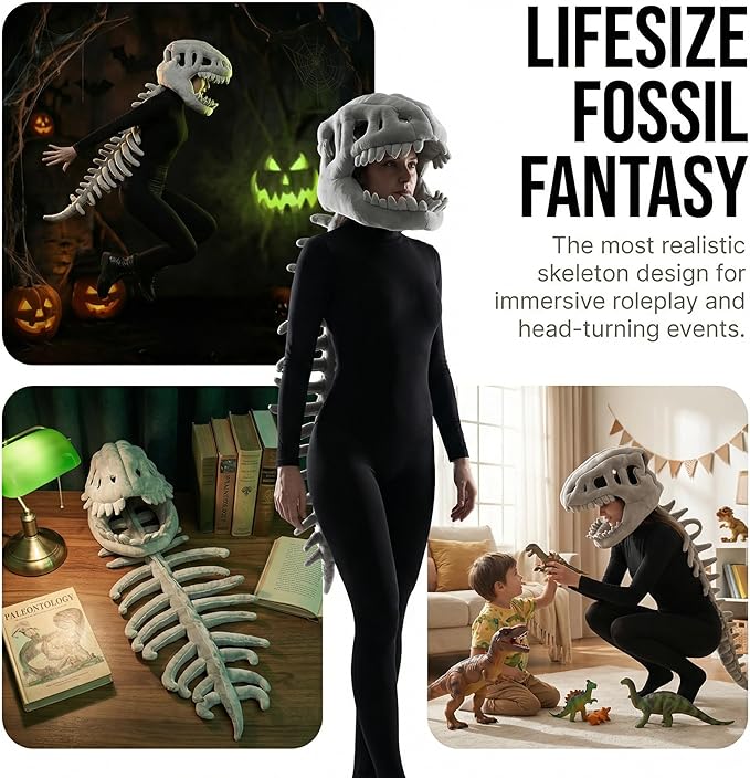 Halloween 3D Dinosaur Costume 🦕 - Soft & Wearable