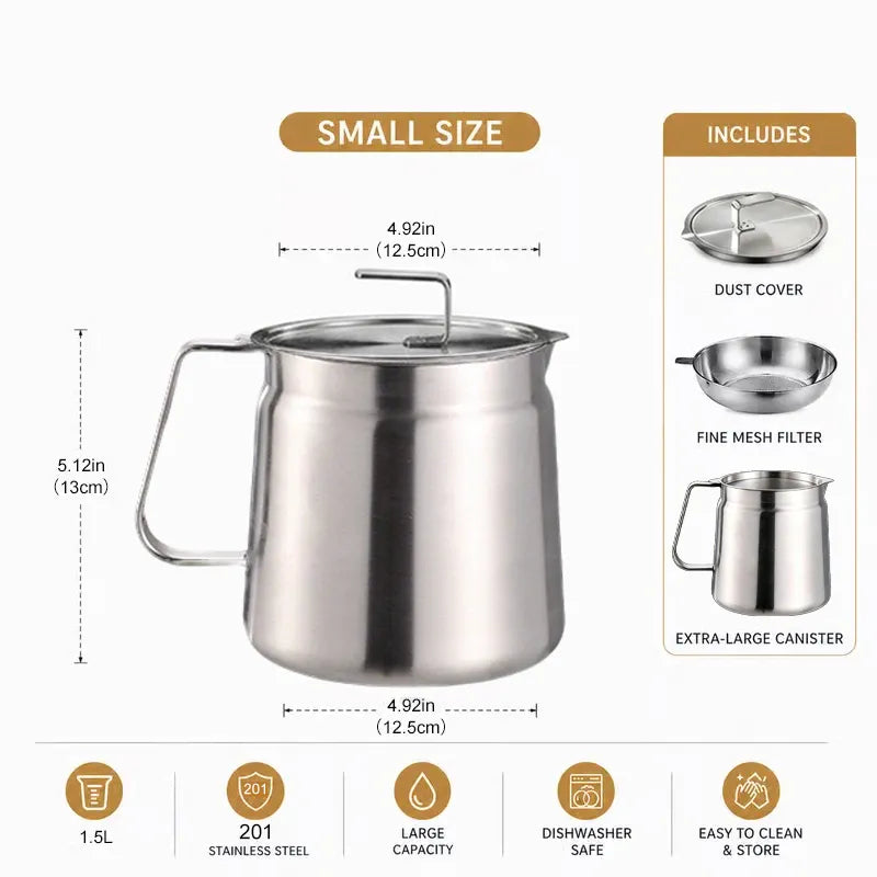 68oz 201 Stainless Steel Deep Fryer Pot
