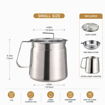 68oz 201 Stainless Steel Deep Fryer Pot