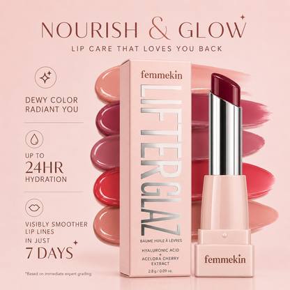 Femmekin Lifter Glaze Lip Balm - 24HR Hydration & Color