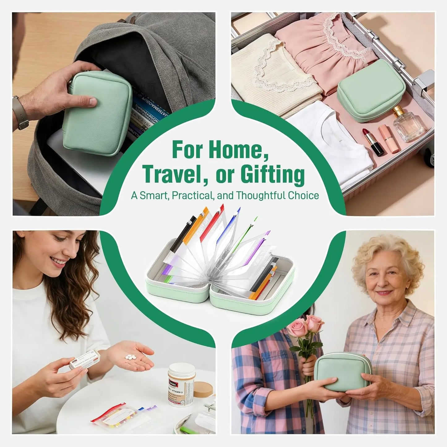 A8 Waterproof Large Pill Organizer Set for Travel and Daily Use