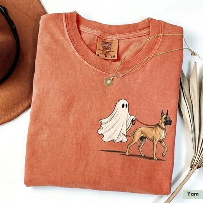 Pet Ghost Walking Dog Halloween Shirt