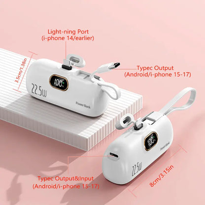 5000mAh 22.5W Fast Charge Mini Power Bank