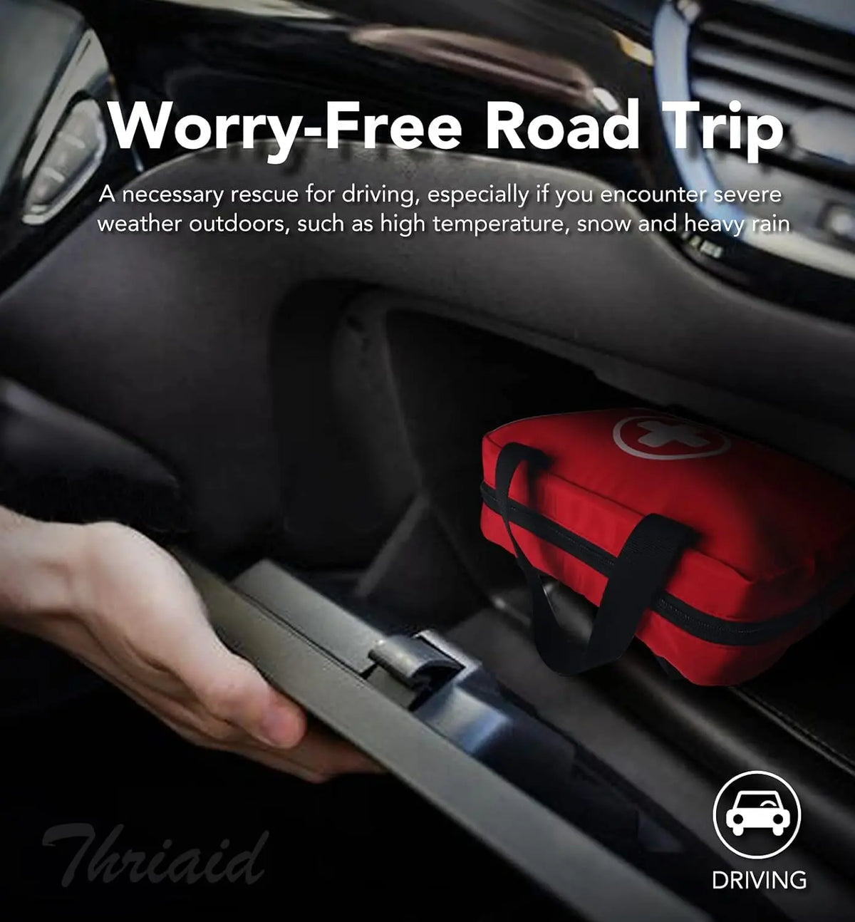 160-Piece Waterproof Portable Trauma First Aid Kit for Home, Car, Travel & Outdoor Safety 🩹
