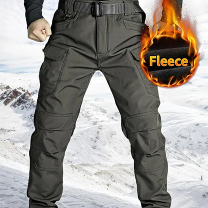 Men's Fleece-Lined Tactical Cargo Pants