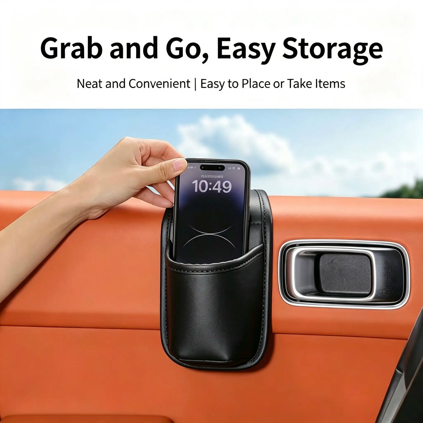 📱 TRENDING NOW | Car Phone Storage Pocket – Slim Adhesive Organizer for Phones, Keys, Cards, Tickets & Sunglasses