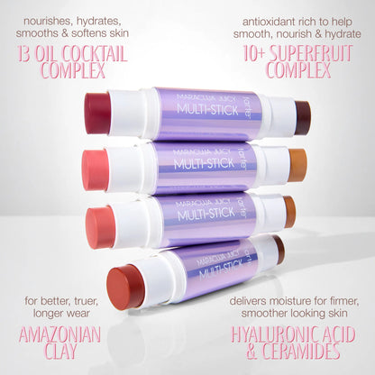 tarte maracuja juicy multi-stick + brush - double-ended cream blush & bronzer stick