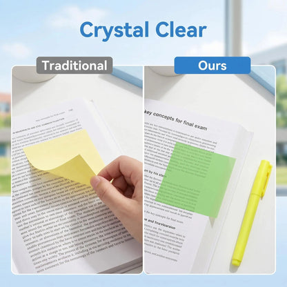 Transparent Pull-Out Sticky Notes Set - 12 Boxes, 960 Sheets