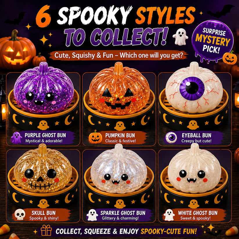 🔥 50% OFF TODAY 🎃 Halloween Steamed Bun Squishy Mystery Box Toy