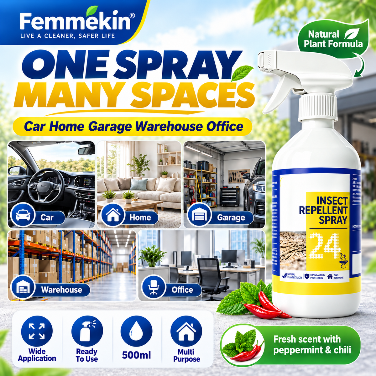 🐀All-Purpose Rodent Repellent Spray – Non-Toxic Safe Indoor Mouse Deterrent✨