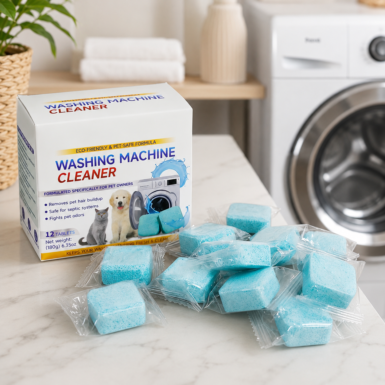 Eco Friendly Washing Machine Cleaner for Pet Odor Removal