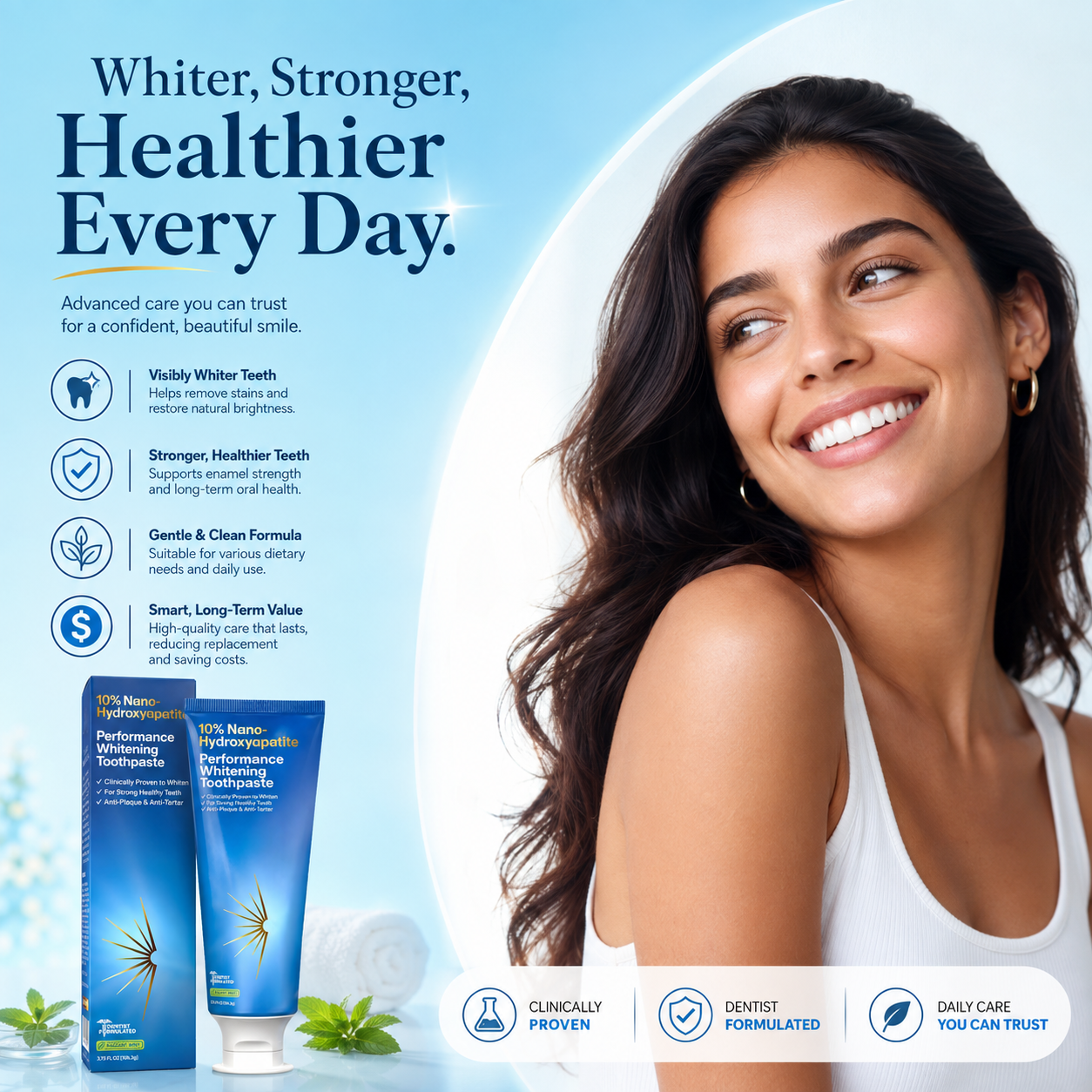 Nano Hydroxyapatite Whitening Toothpaste