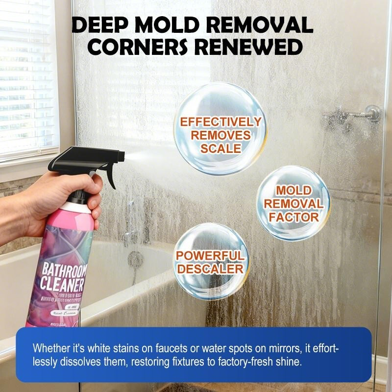 ✨✨ Bathroom Cleaner: Sparkle in Seconds, No Harsh Fumes