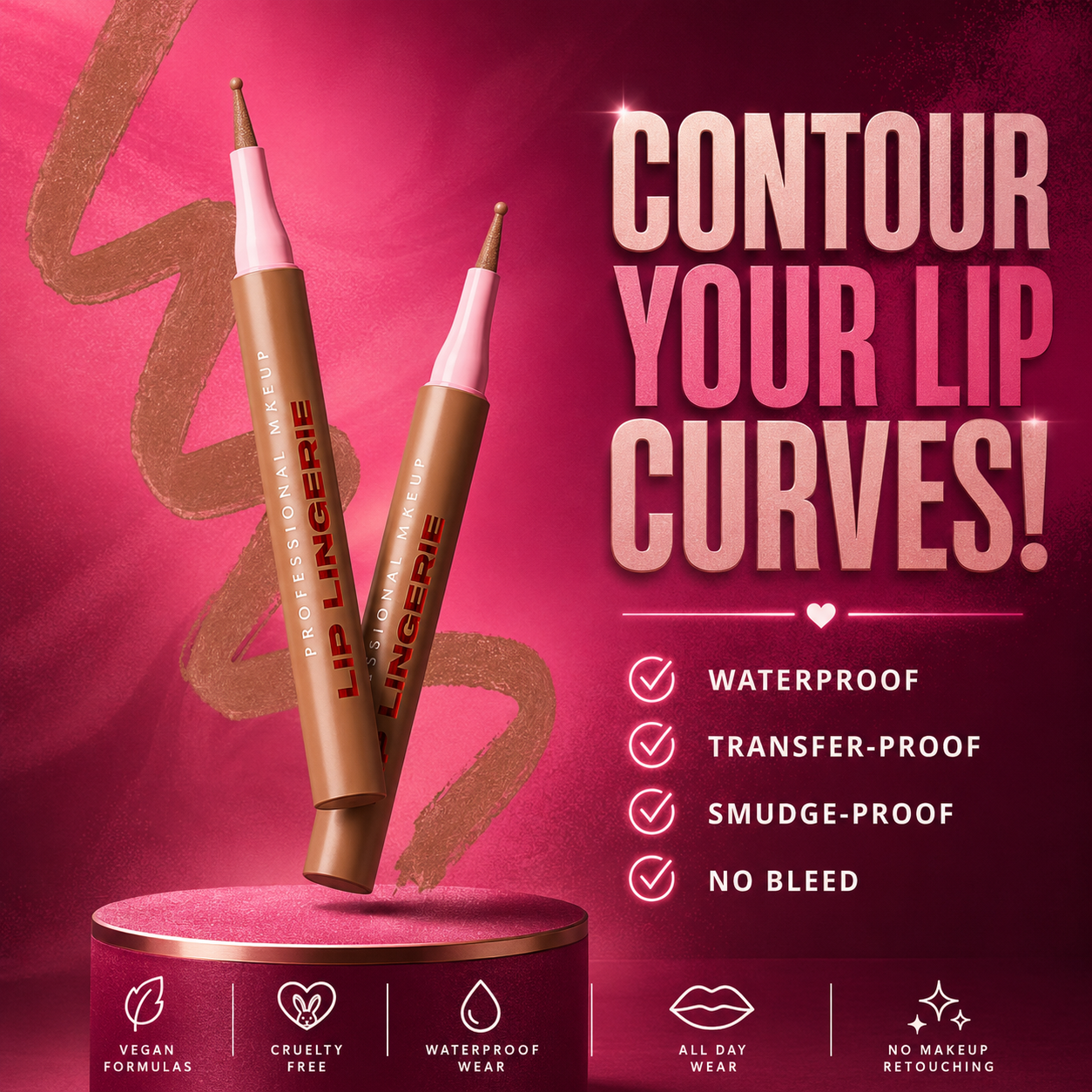 Waterproof Transfer Resistant Lip Liner Stain