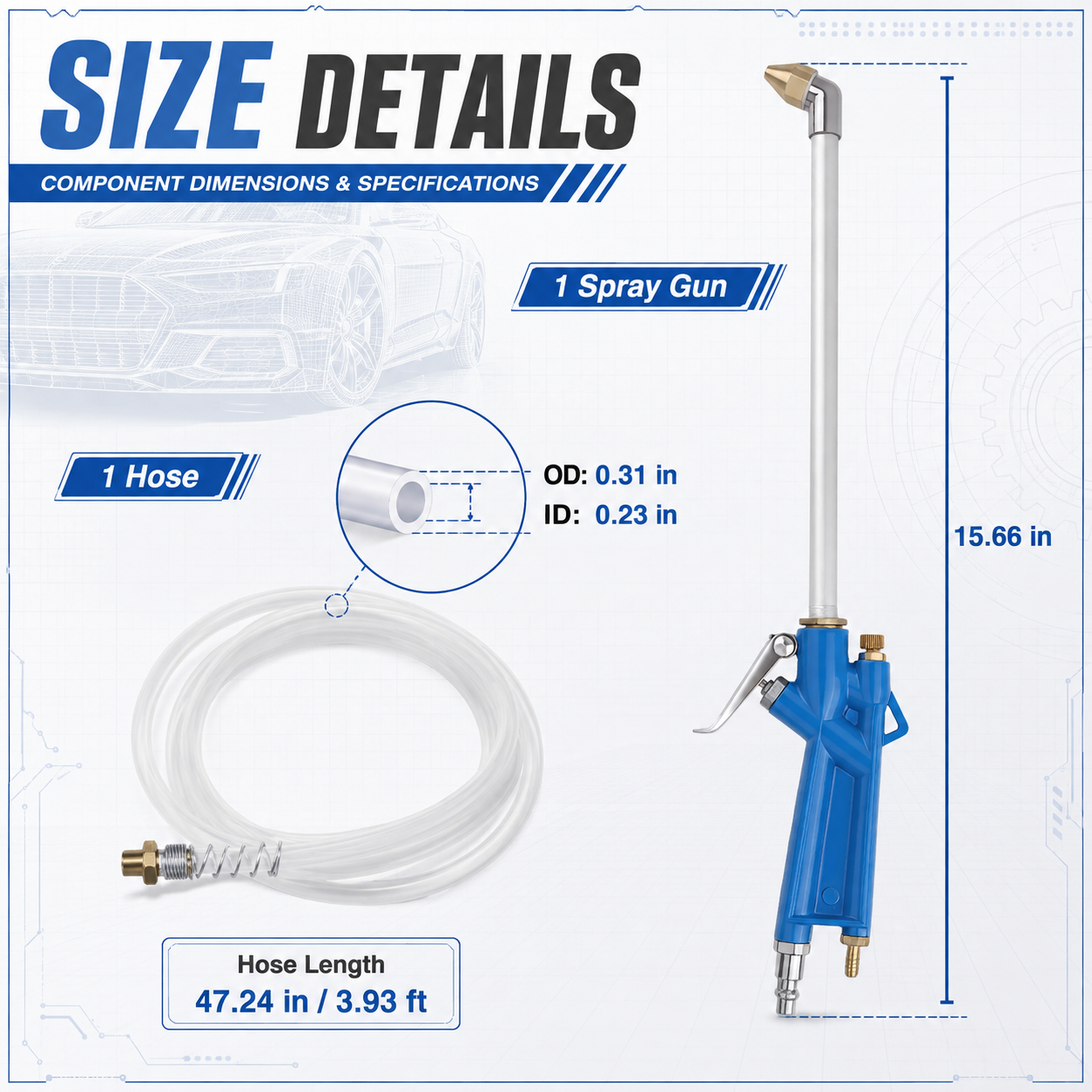 Pneumatic Engine Cleaning Gun - Heavy Duty