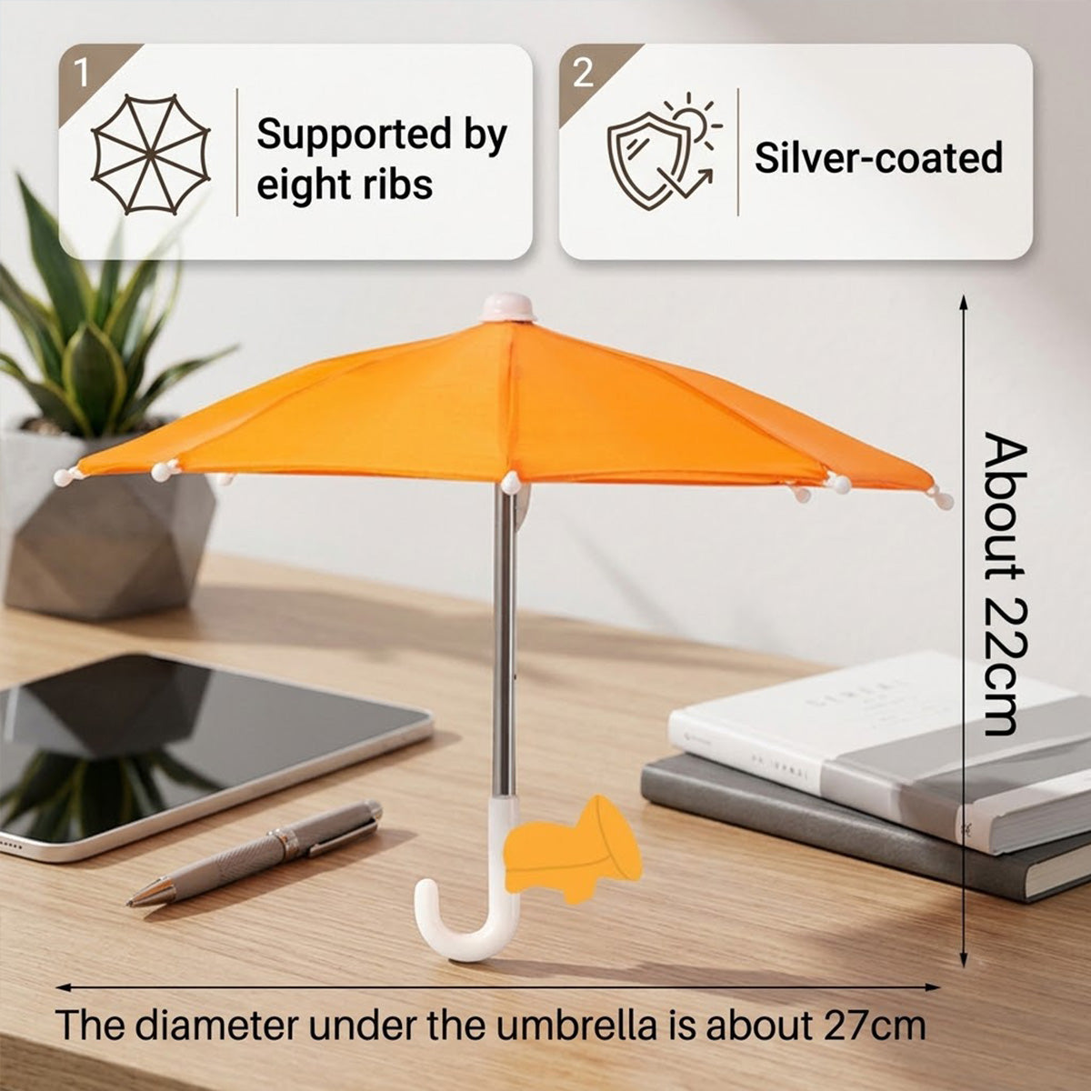 Universal Phone Umbrella Sun Shade Stand with Suction Cup