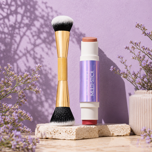 Double Ended Cream Blush and Bronzer Stick with Brush