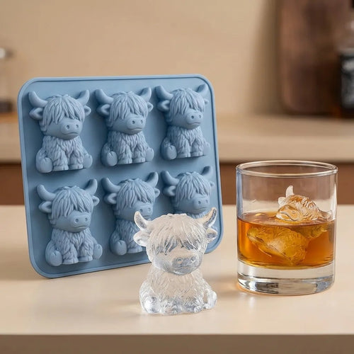 🔥🐮Mini Highland Cow Ice Cube Mold – Cute 3D Ice for Drinks, Parties & Gifts