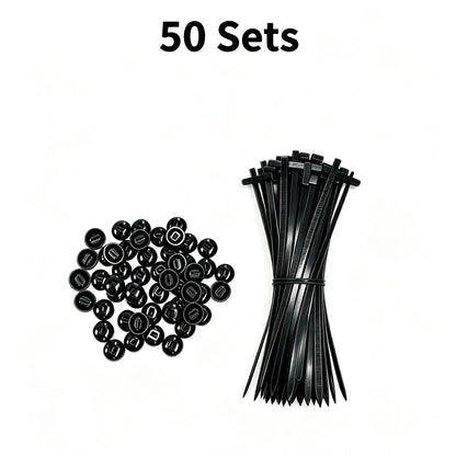 50Pcs Heavy Duty Nylon Cable Tie Buckles for Car Repairs