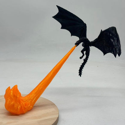 3D Printed Dragon Flame Book Nook with LED Light