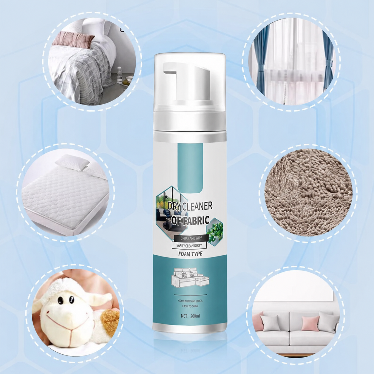 Deep Cleaning Foam Cleaner for Fabric & Upholstery