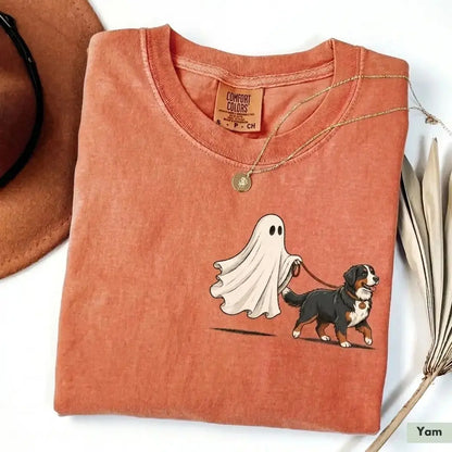 Pet Ghost Walking Dog Halloween Shirt