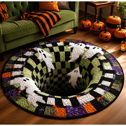 🔥 Flash Sale - 3D Haunted Stairway Round Halloween Rug