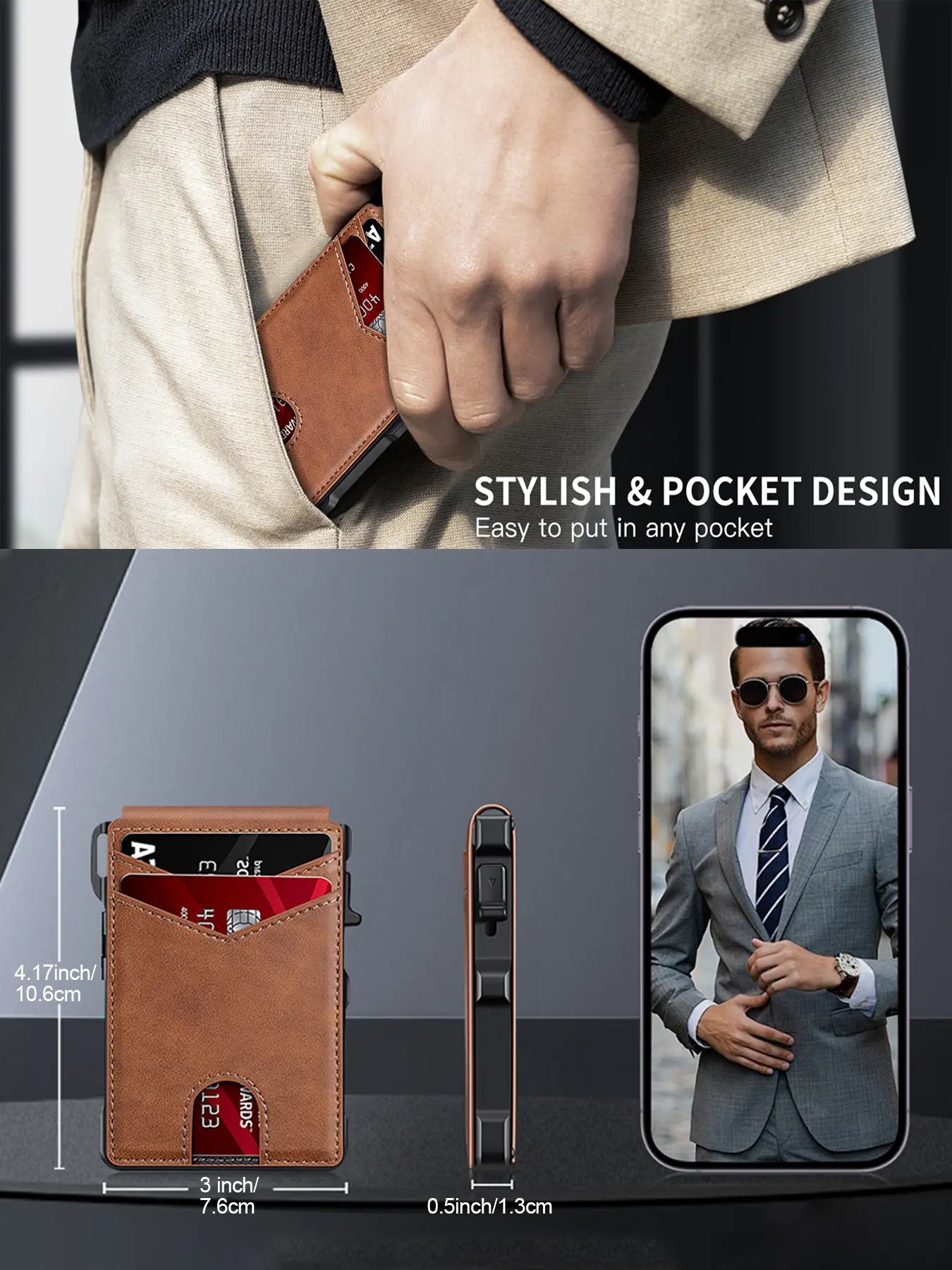 Minimalist RFID Pop-Up Slim Wallet