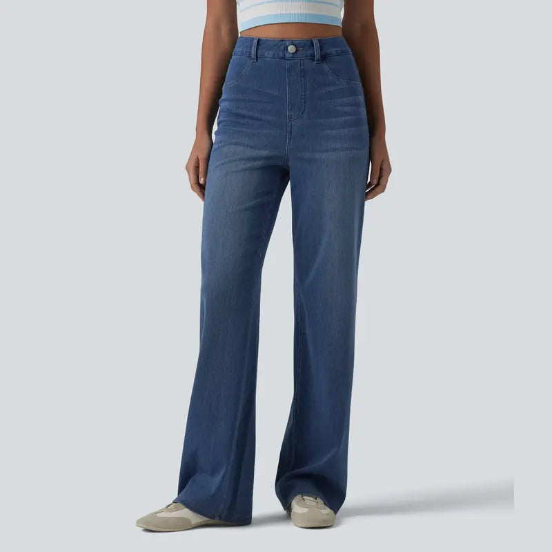 Women's High-Waisted Sculpting Straight-Leg Jeans