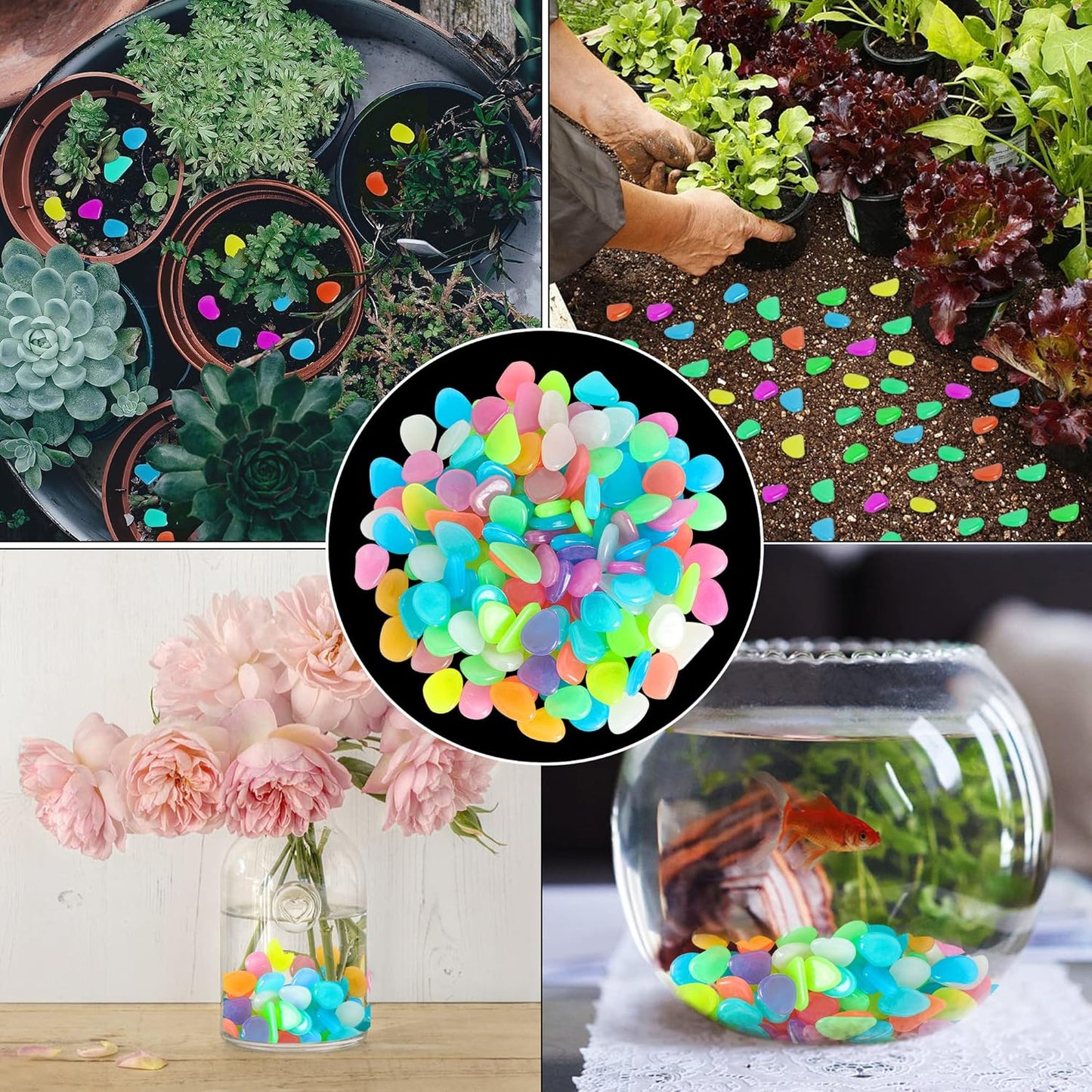 Starry Glow Pebbles for Garden Paths and Home Decor