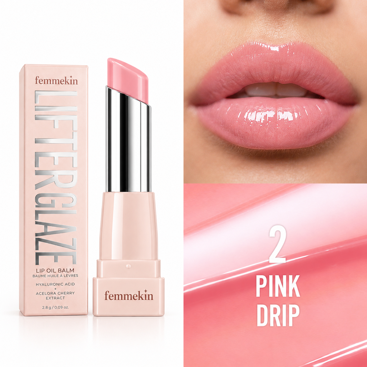 Femmekin Lifter Glaze Lip Balm - 24HR Hydration & Color