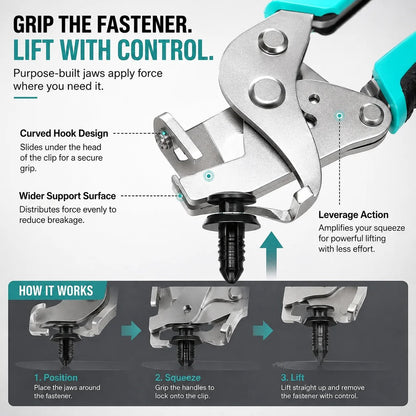 Auto Fastener Clip Removal Pliers - Quick &Easy Trim Removal Tool