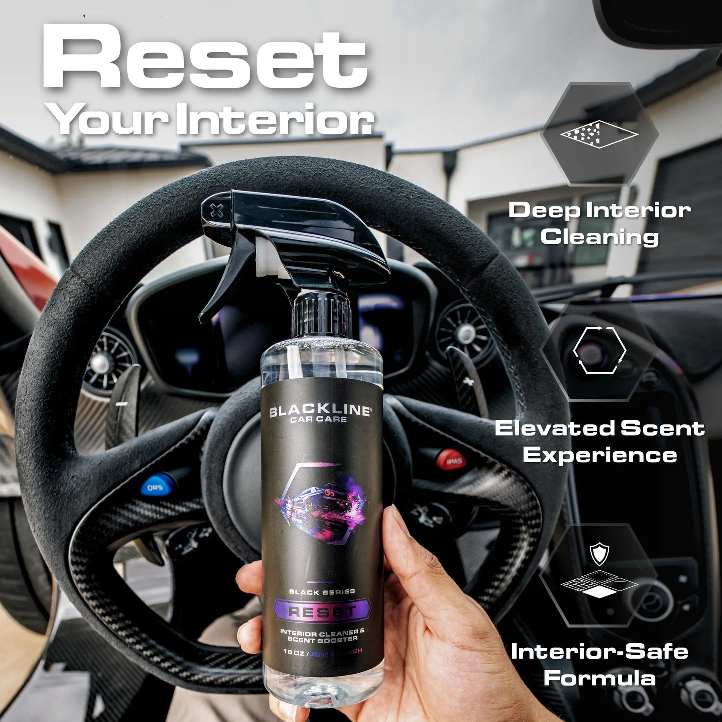 BLACKLINE RESET Interior Cleaner & Scent Booster - 16 oz