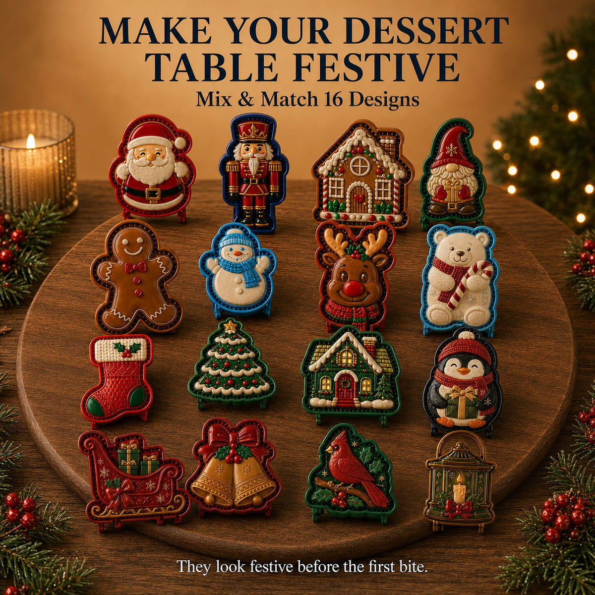 16-Design Christmas Mini Pie Mold Collection 🥧