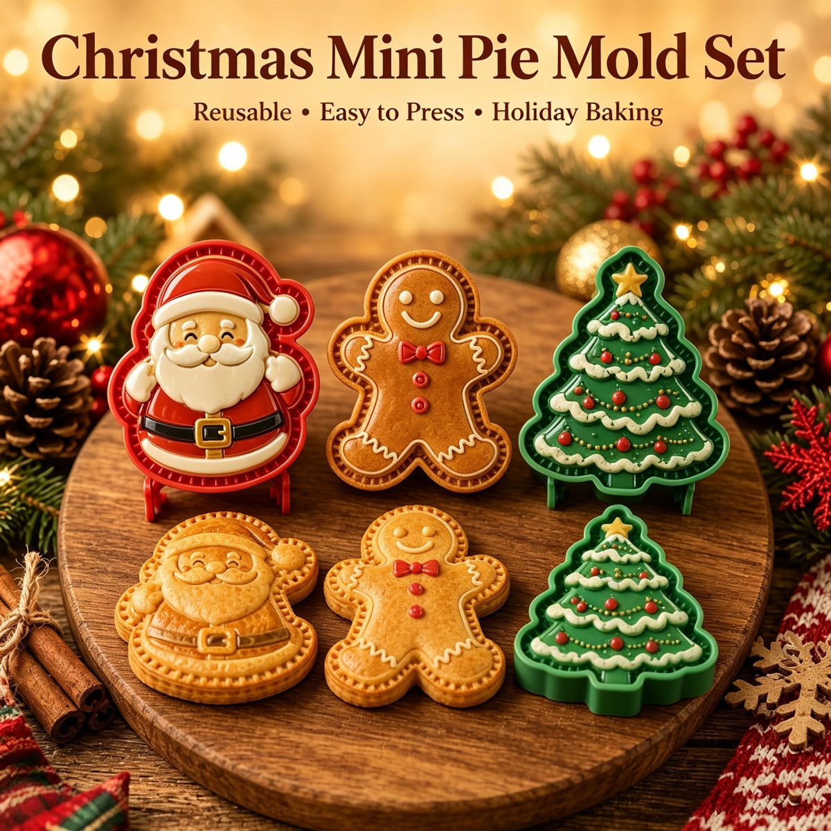 16-Design Christmas Mini Pie Mold Collection 🥧