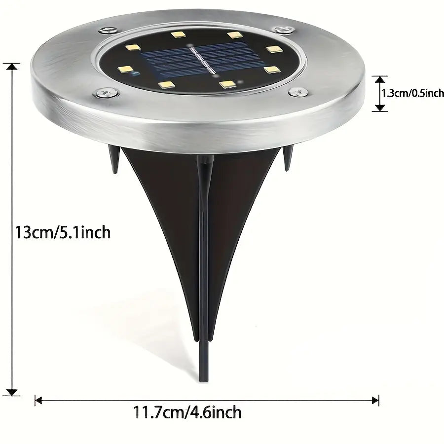 ECO-π Solar Lights Outdoor 12 Pack Waterproof Garden Pathway