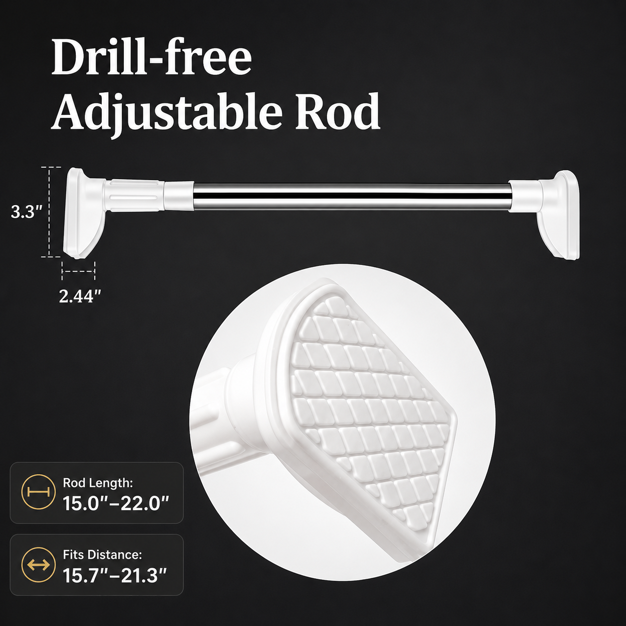 Drill-Free Adjustable Rod