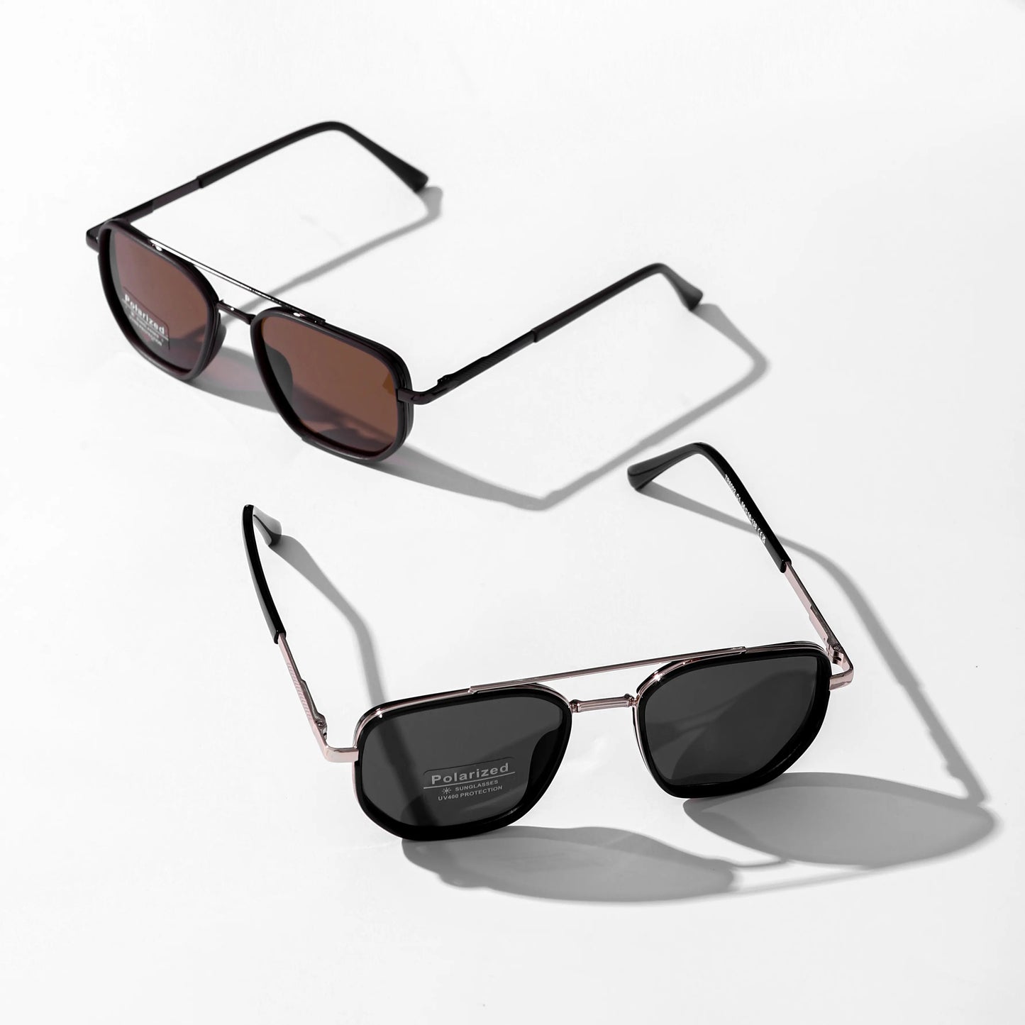 Retro Double Bridge Sunglasses Lightweight UV Protection Travel Style Gift Unisex