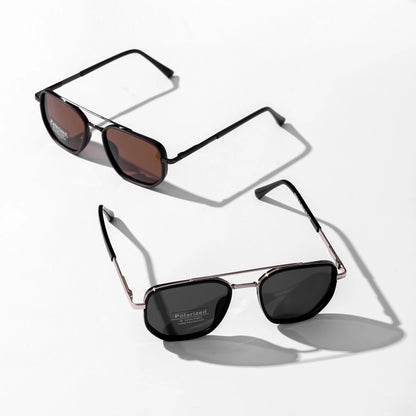 Retro Double Bridge Sunglasses Lightweight UV Protection Travel Style Gift Unisex